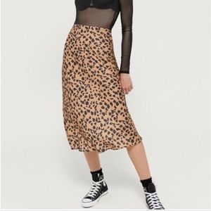 Urban Outfitters Rowan Slip Midi Skirt